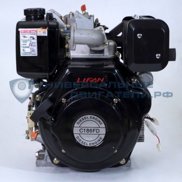 Двигатель Lifan Diesel 186FD 9,2л.с. вал25мм, 6A, с электрозапуском p10