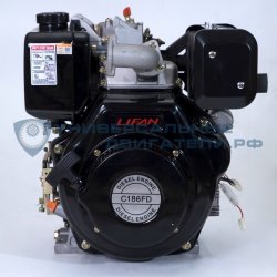 Двигатель Lifan Diesel 186FD 9,2л.с. вал25мм, 6A, с электрозапуском p10