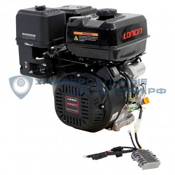 Двигатель Loncin G500FD 23л.с. вал25мм, 7A, с электрозапуском p10