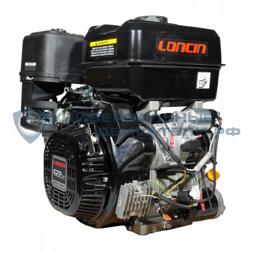 Двигатель Loncin LC196FD 24л.с. вал25мм, 20A, с электрозапуском p10