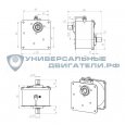 Коробка реверса до 30л.с. (1-1) 1700.2300.04 p80 Чертежи Размеры